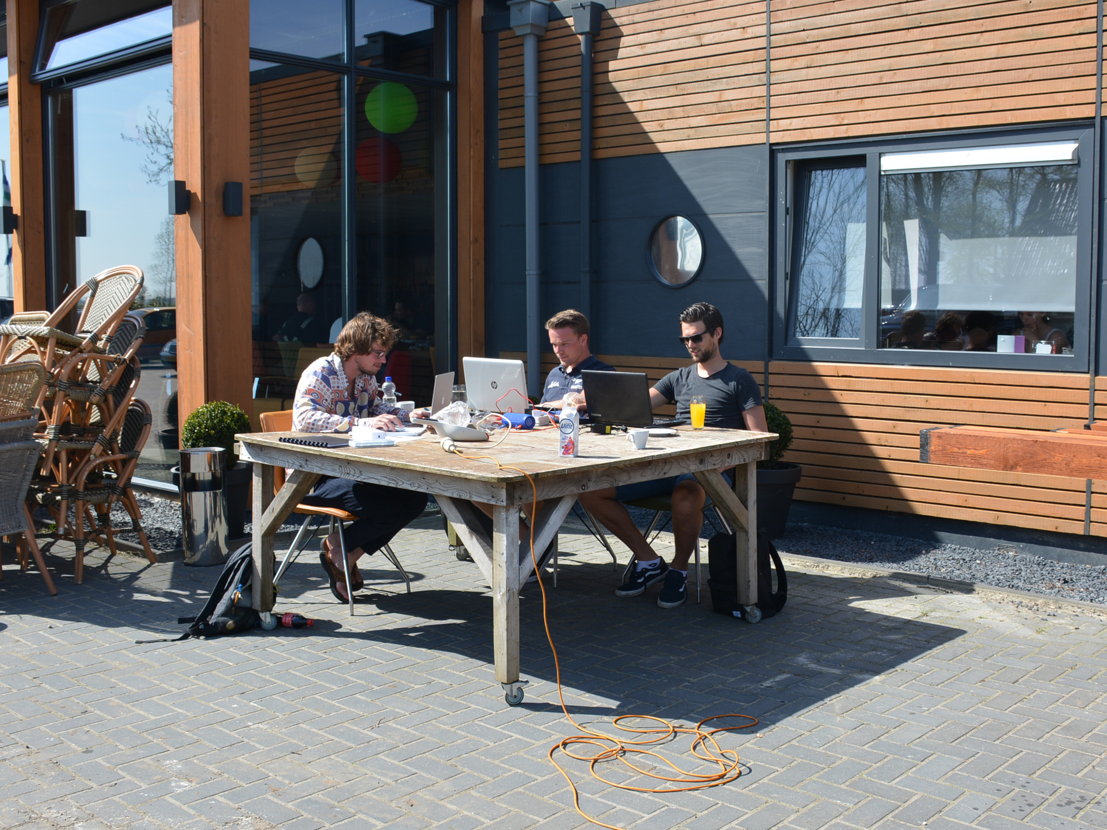 Hanze Hogeschool studenten leren bij De 4 Elementen in Stroobos